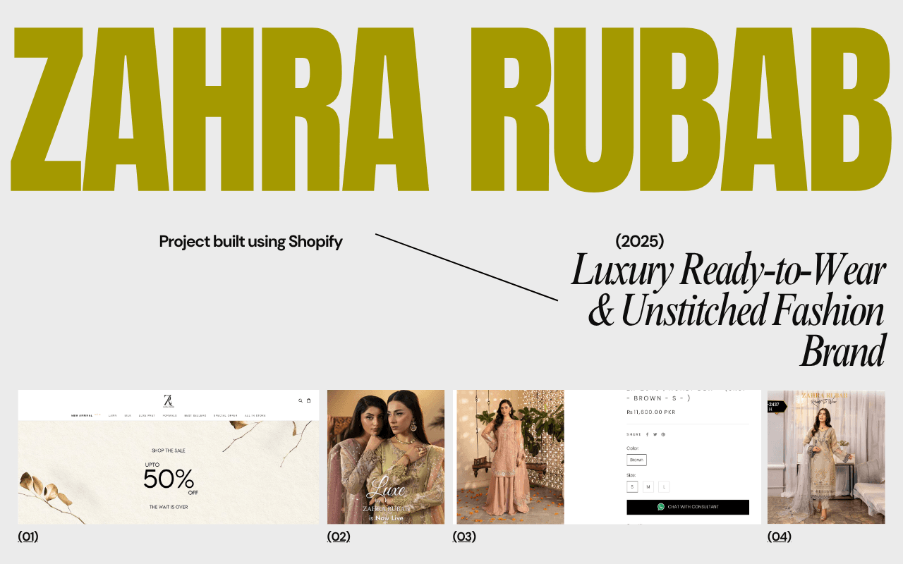 Zahra Rubab, Luxury Fashion